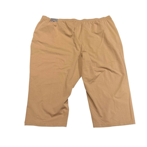 Catherines Suprema Cotton Beige Tan Capri Pants Stretch Size 3XP New - Picture 2 of 4